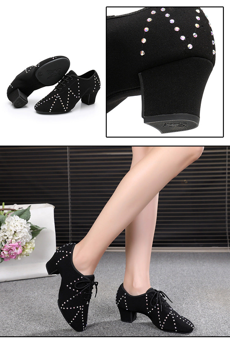 Rhinestone Star women's Latin dance shoes