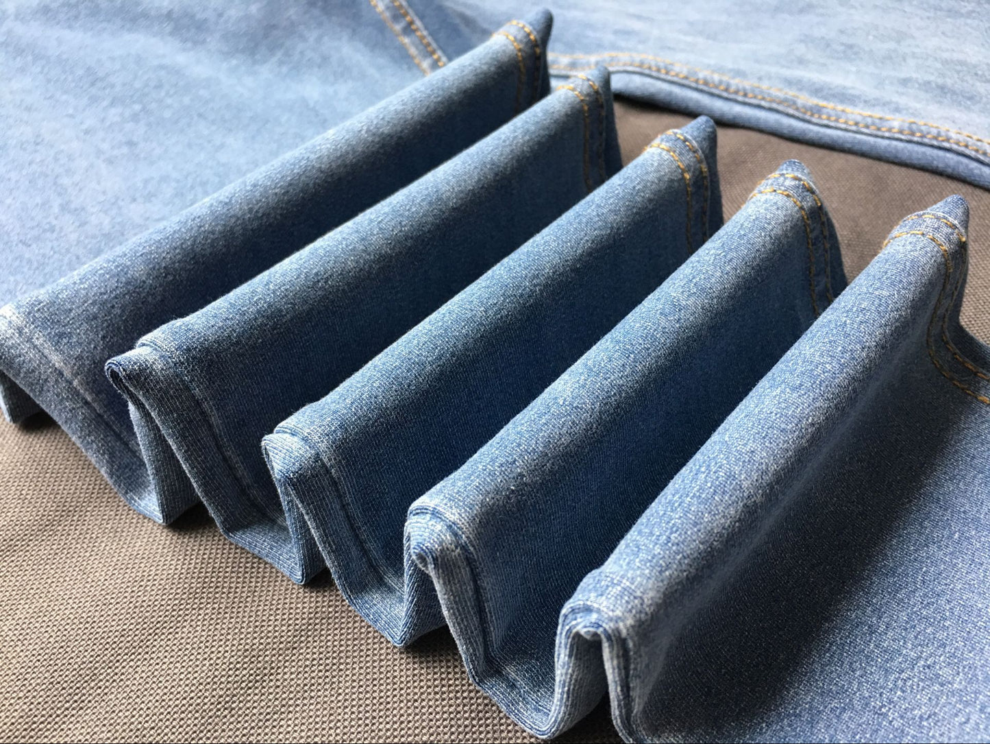 Low-Waist Peach Denim