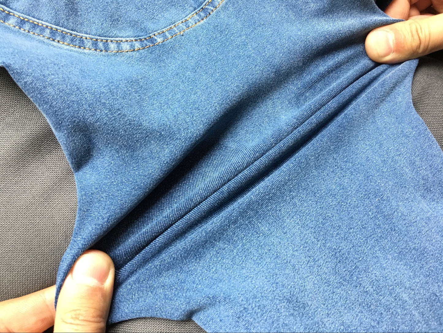 Low-Waist Peach Denim