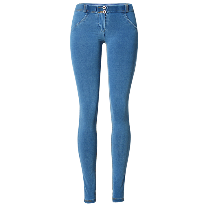 Low-Waist Peach Denim