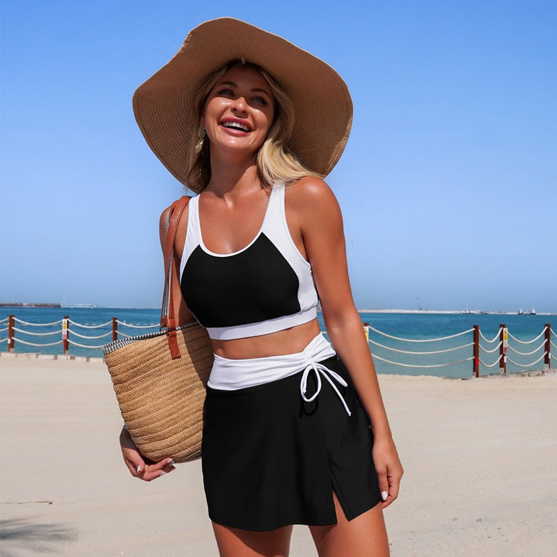 Colour Block Swim Skort Set