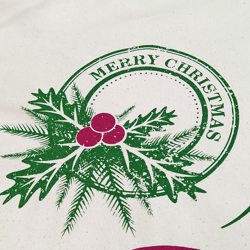 Christmas canvas gift bag double drawstring
