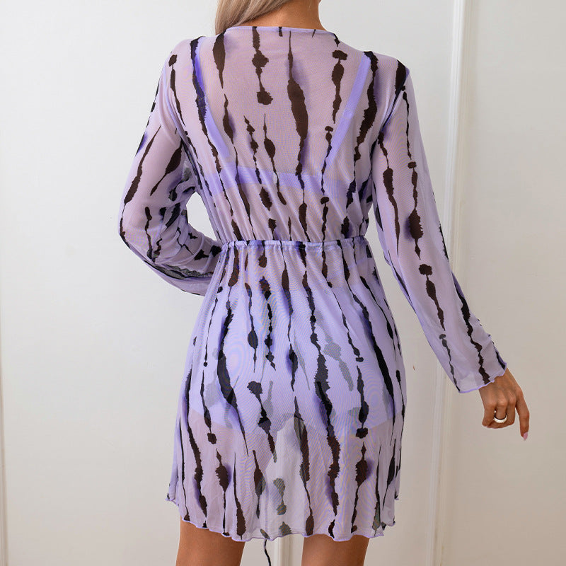 Bikini Shorts with cover-up Three-piece Set