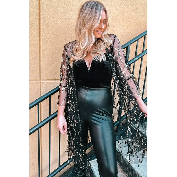 Long sleeve sheer kimono on sale