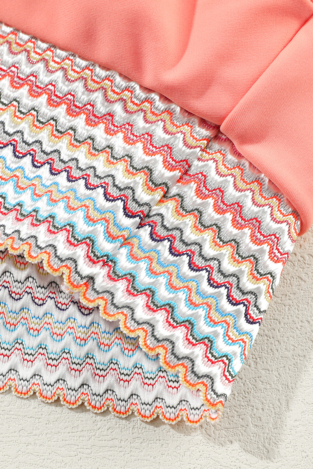 Striped Patchwork Spaghetti Strap High Waist Bikini Swimsuit