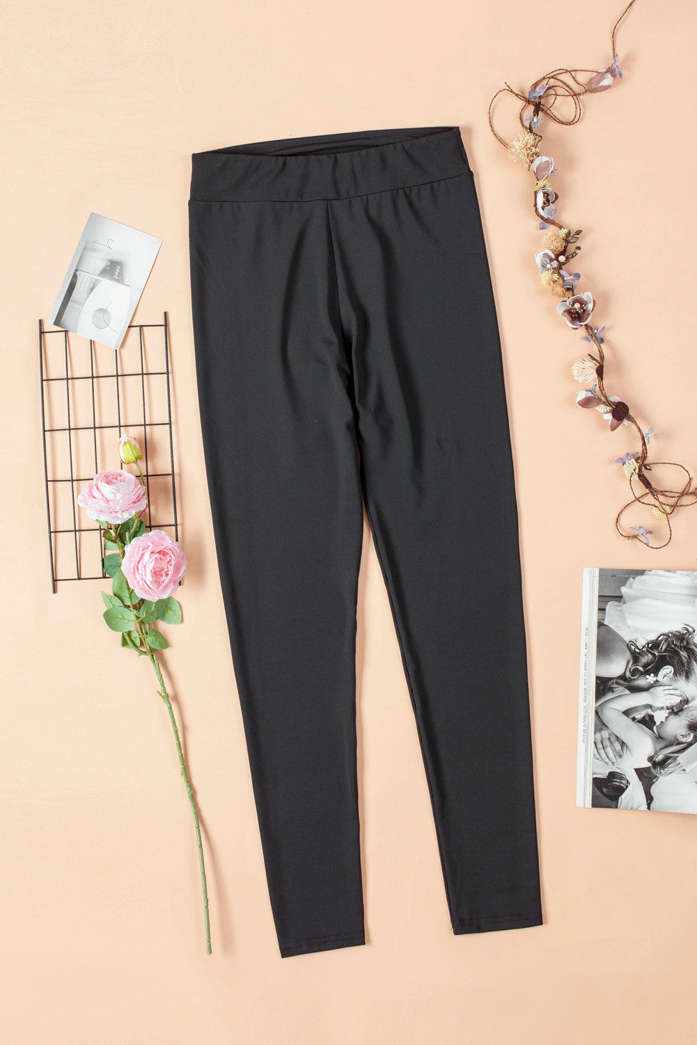 Gray Stretchy Fit High Waist Leggings