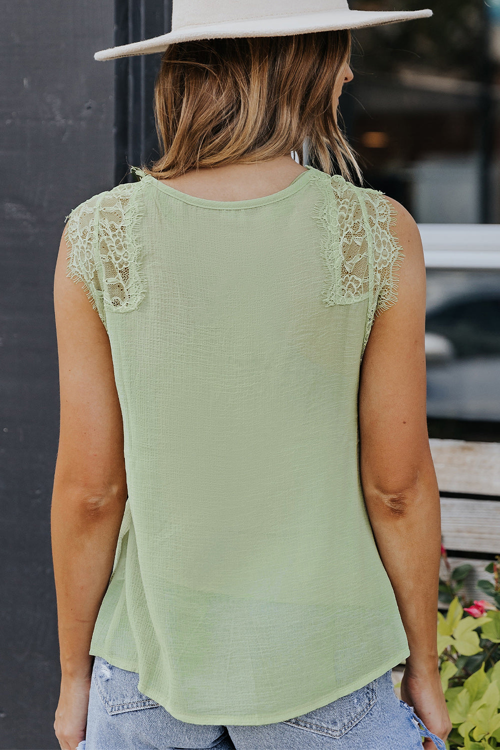 From A Dream Lace Tank Top with Vest