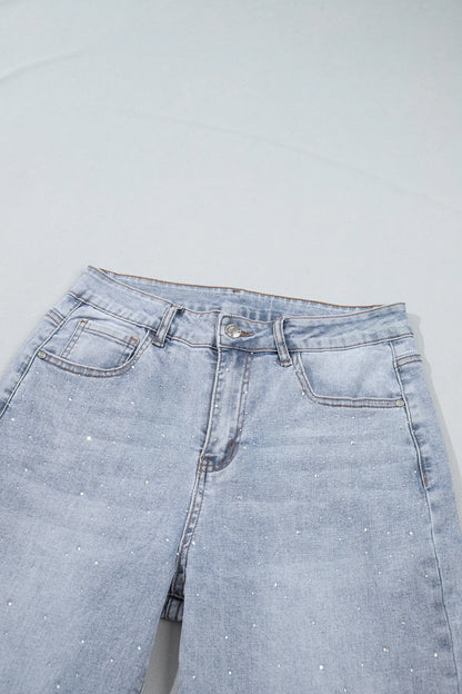 Beau Blue Sparkle Detail Western Casual Shift Jeans
