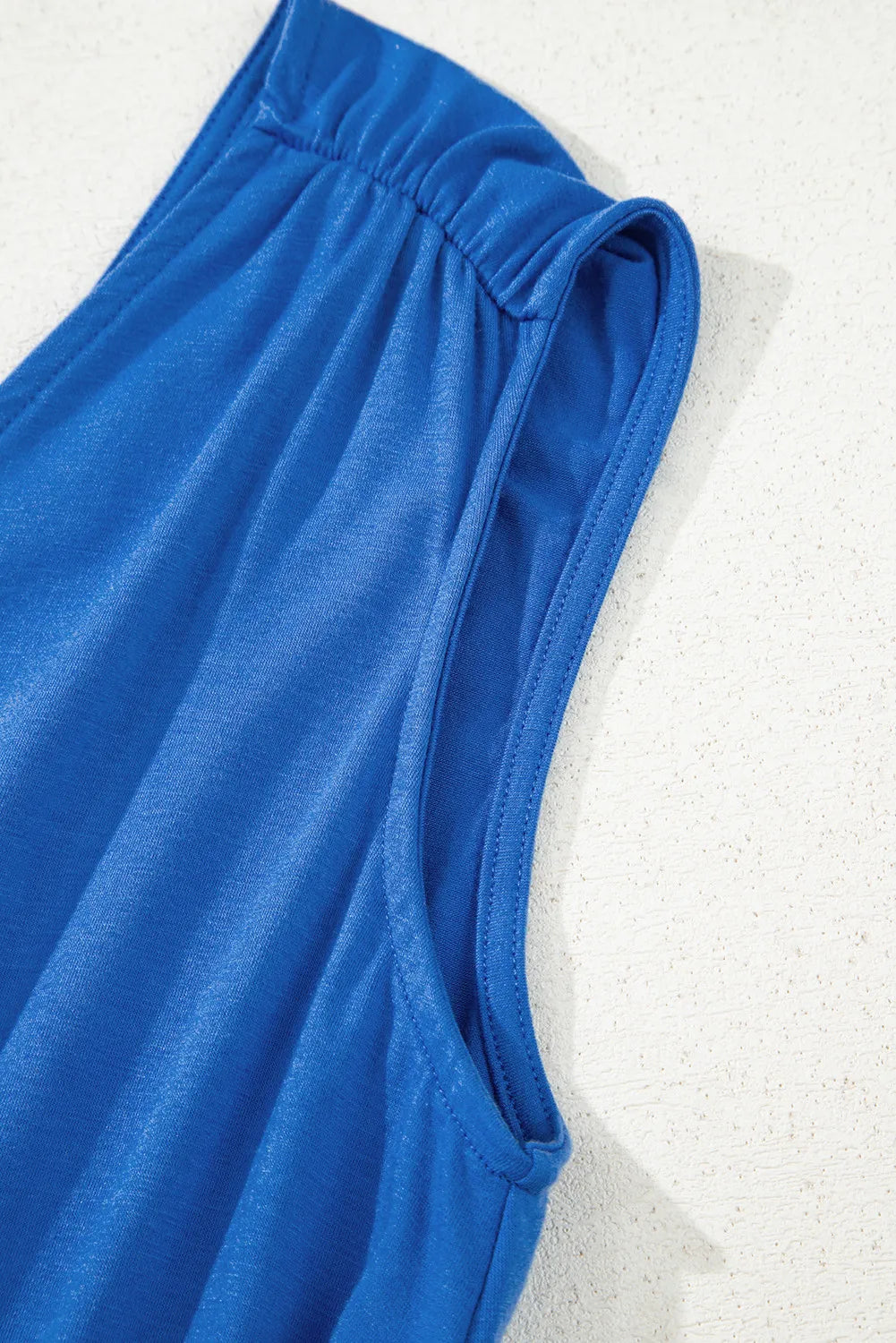Deep V Pleated Crisscross Wide Leg Backless Jumpsuit