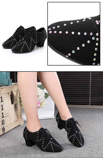 Rhinestone Star women's Latin dance shoes