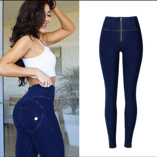 Peachy High Waist Denim Dark Blue