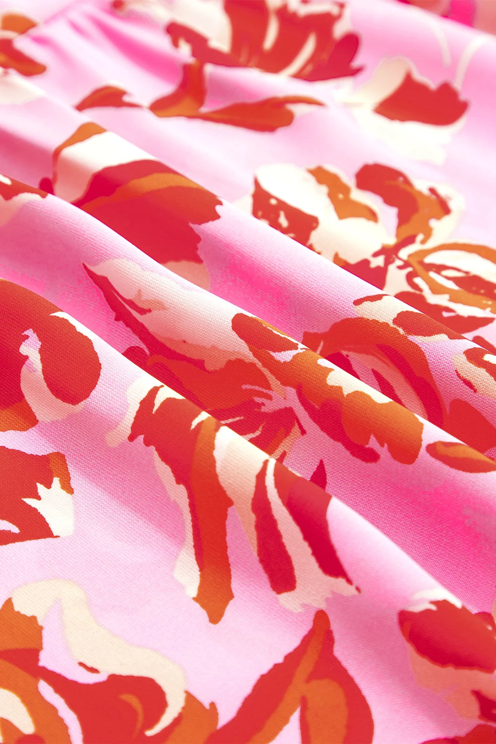 Bohemian Floral Print Tiered Maxi Skirt with Split