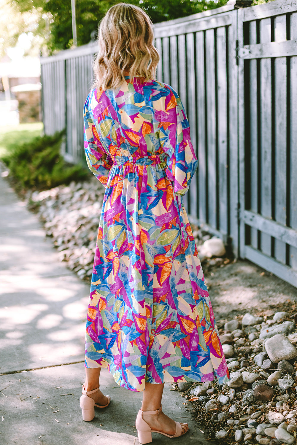Abstract print maxi dress cheap