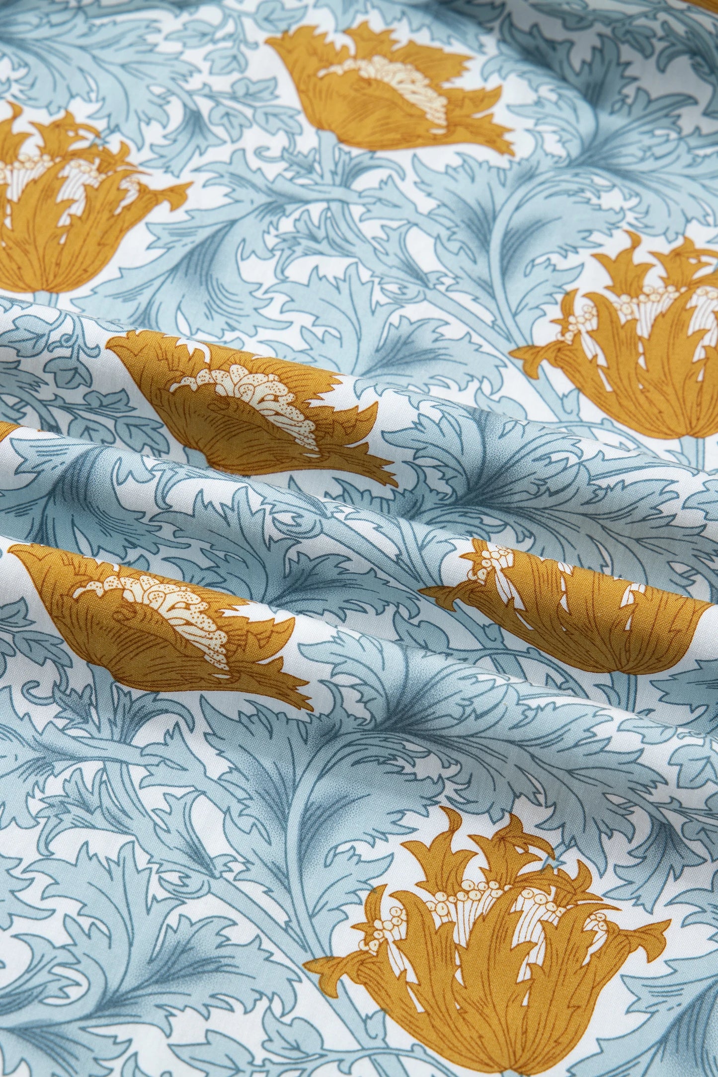 Brown Floral Printed Frilled V Neck Bracelet Sleeve Long Dress