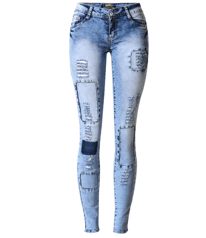 Trendy Patchwork Denim
