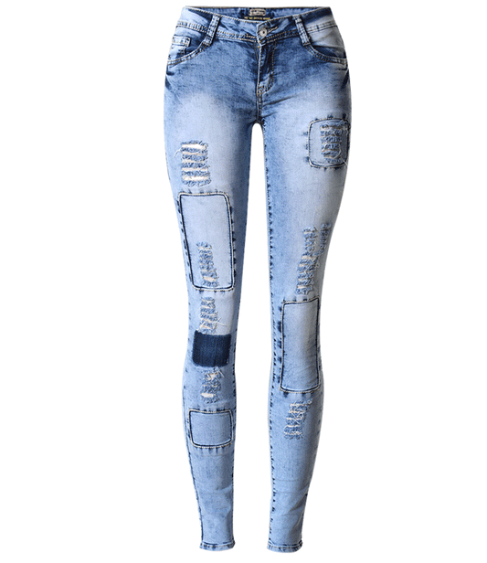 Trendy Patchwork Denim