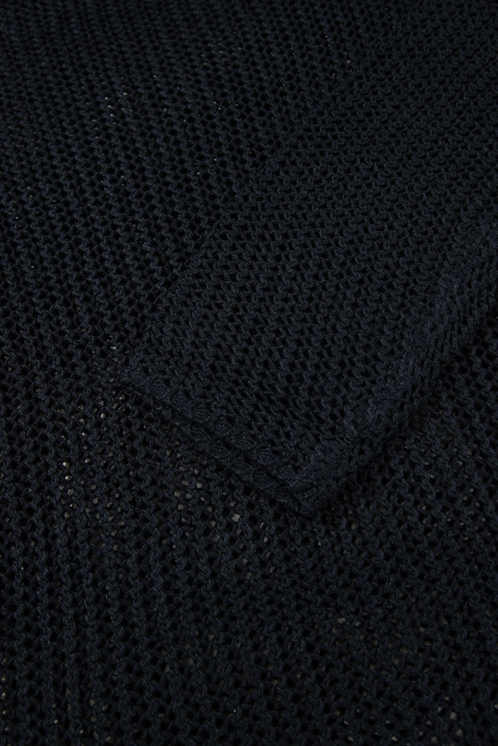 Black Crochet Hollow-out Jumper Top Sweater