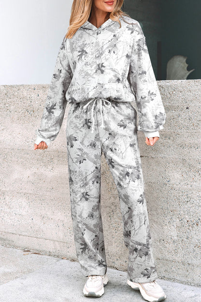 Light Grey Light Woodland Camo Classic Hoodie and Sweatpants Set
