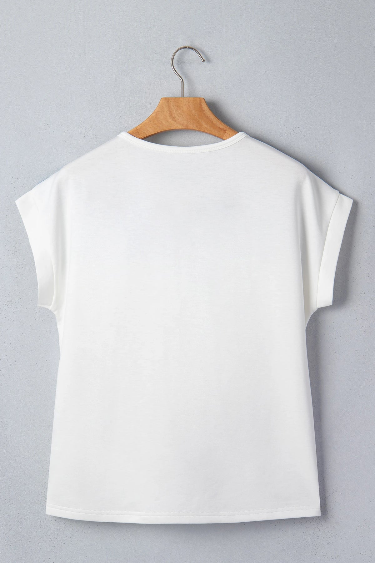 White Floral Patchwork Short Sleeve Viscose Blend Blouse