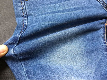 Low-waisted slim-fit stretch denim