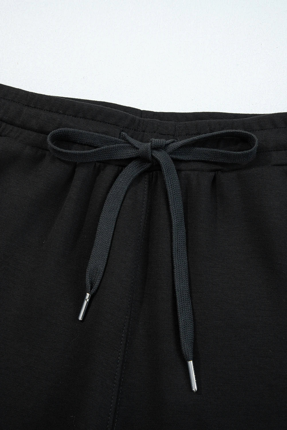 Zip Collar Long Sleeve Top Drawstring Pants Set