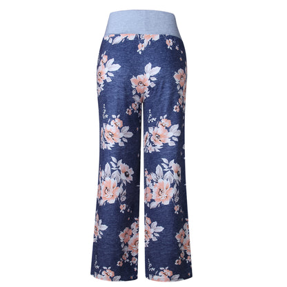 Blue Floral Pants