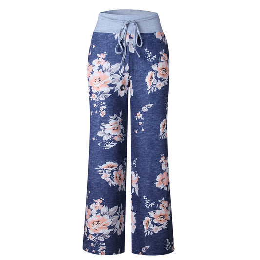 Blue Floral Pants