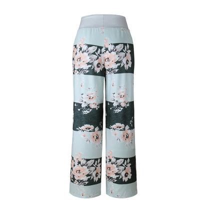 Block Floral Happy Pants