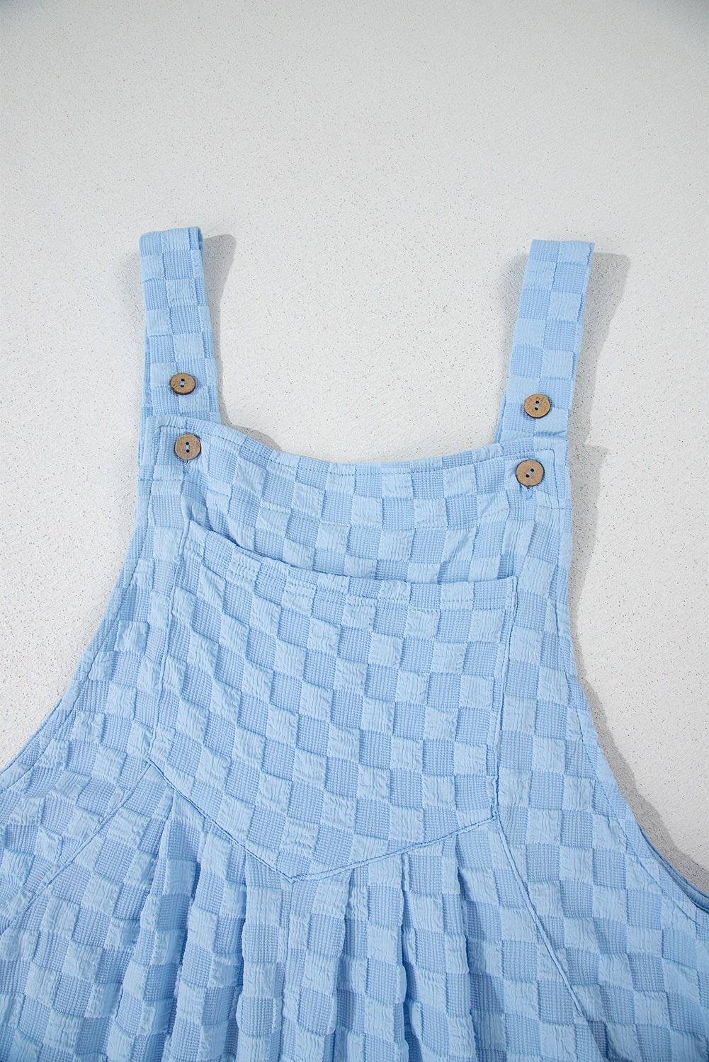 Checkered Pocketed High Waist Wide Leg Overall
