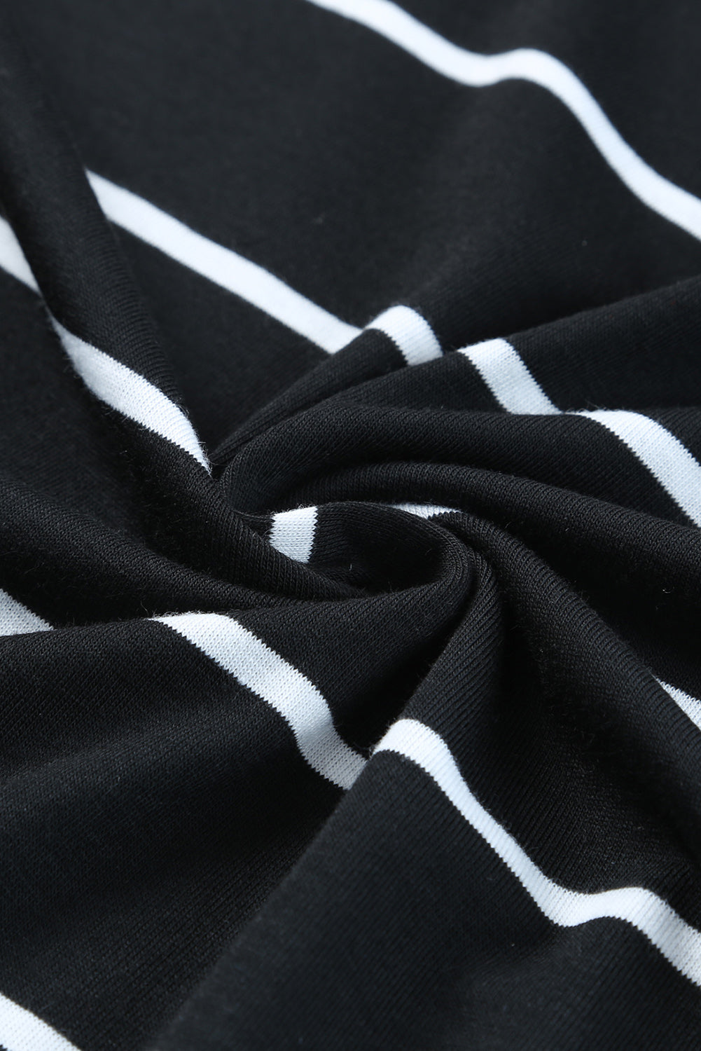 Black Stripe Print Open Back Sleeveless Maxi Dress with Slits