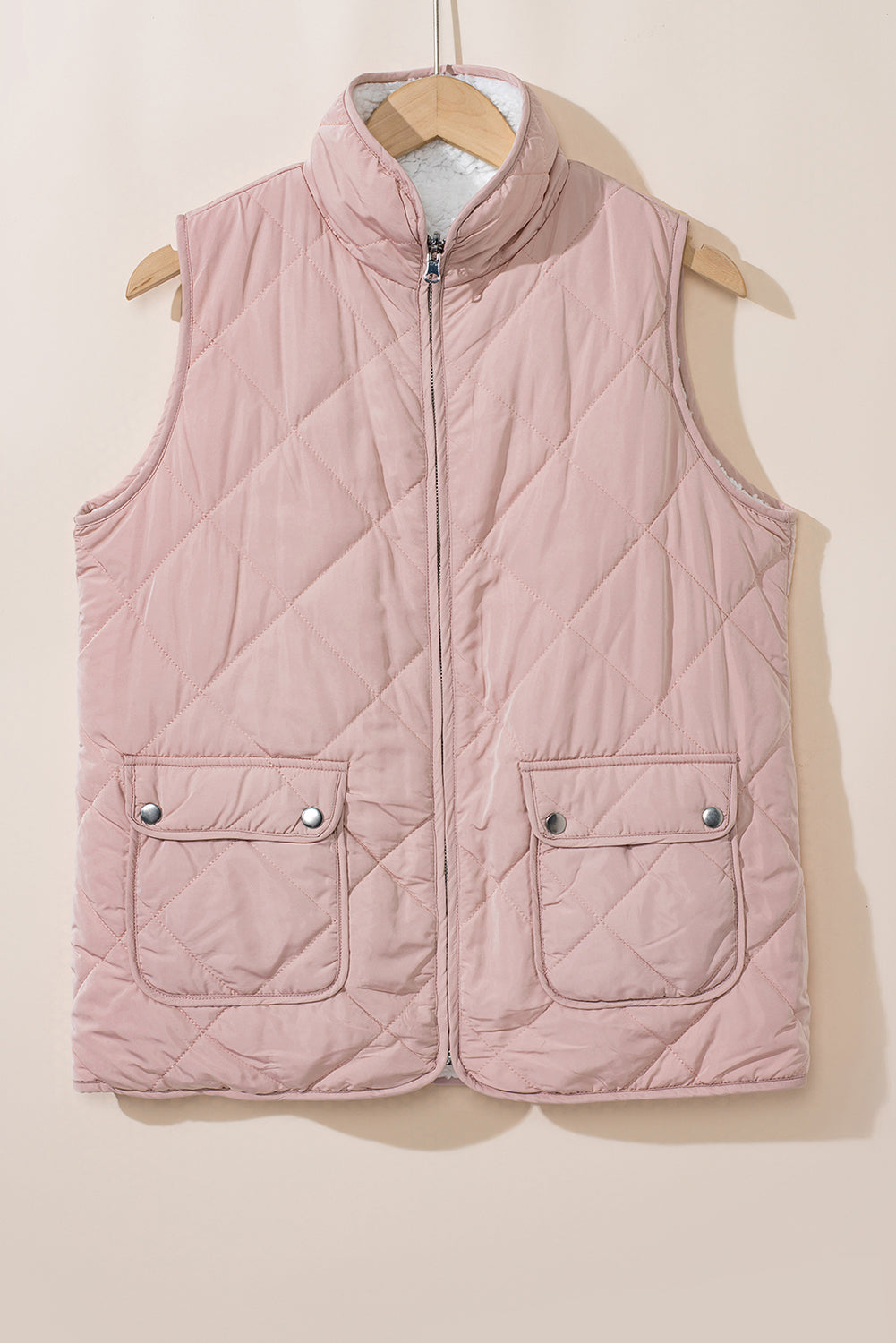 Fleece Lined Quilted Vest Coats