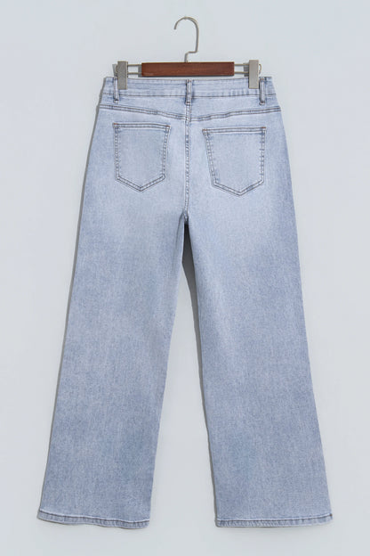 Beau Blue Sparkle Detail Western Casual Shift Jeans