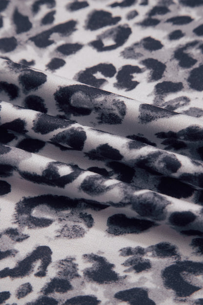Multicolour Leopard Print Wide Leg Full Length Pants