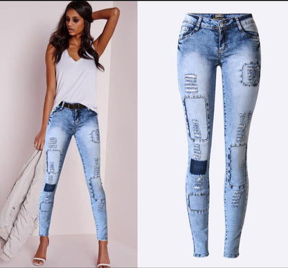 Trendy Patchwork Denim