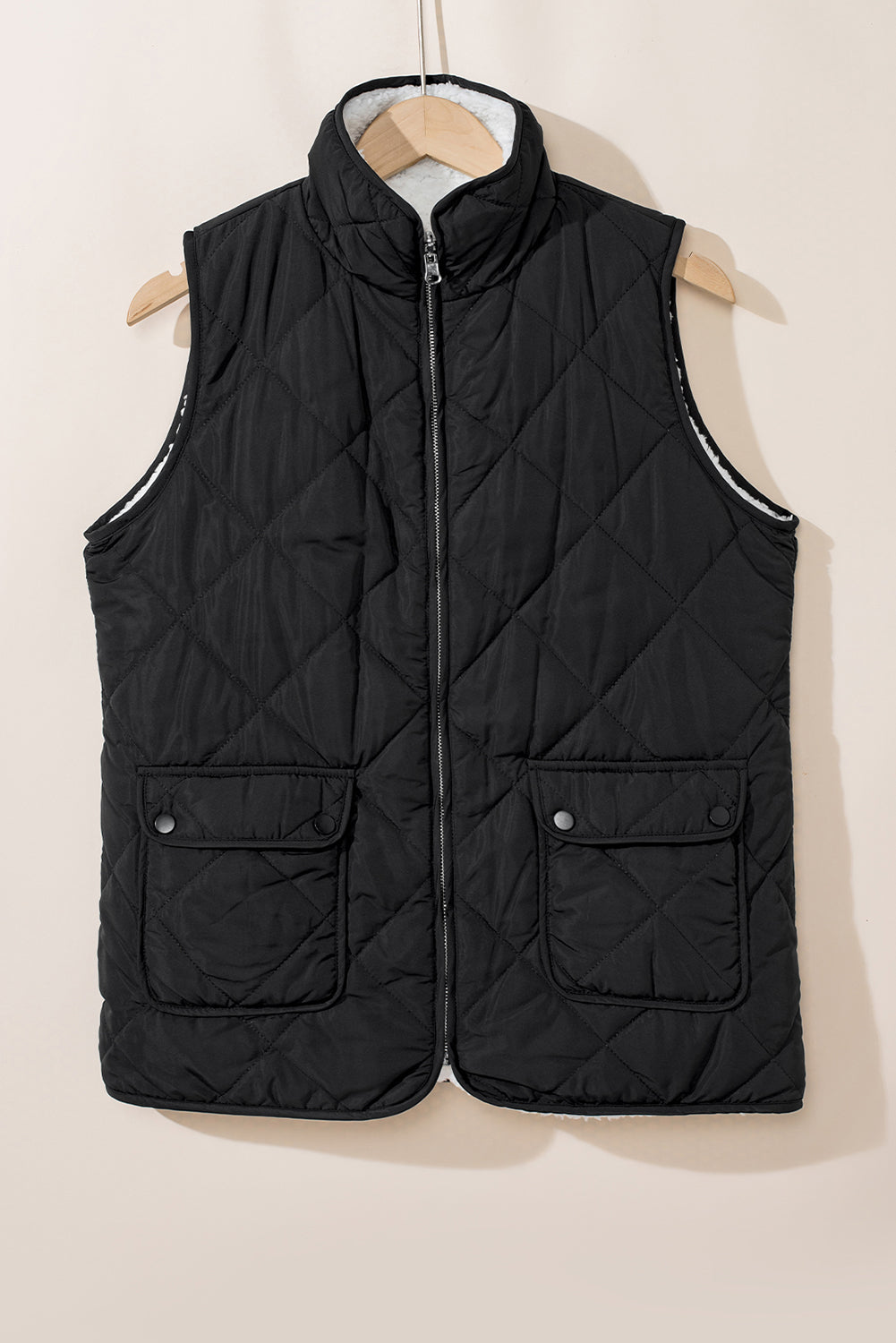 Fleece Lined Quilted Vest Coats