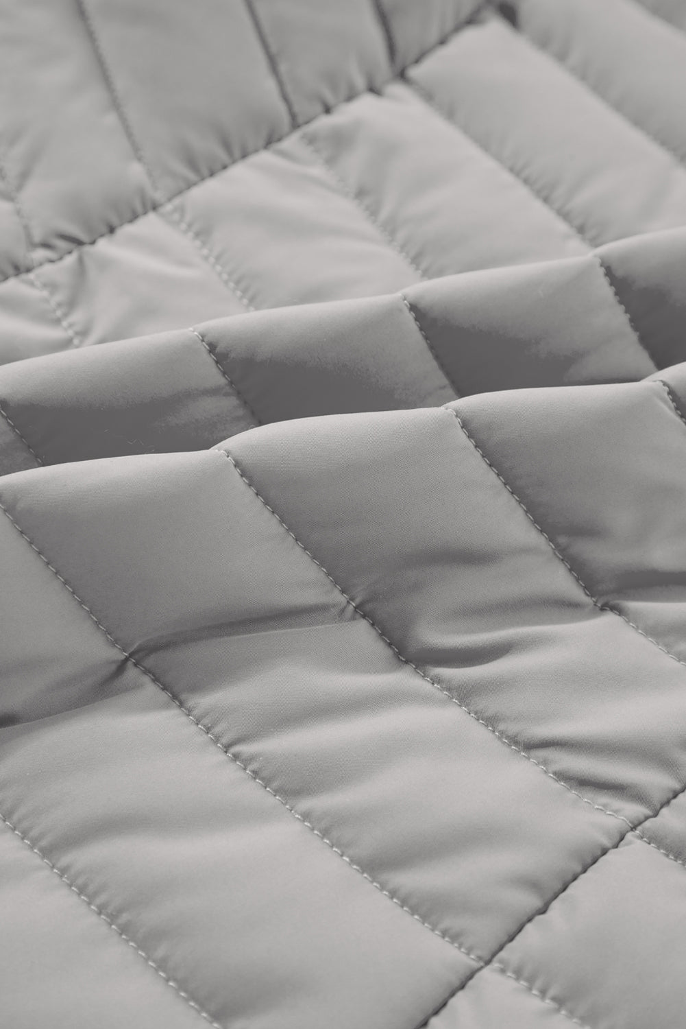 Plush Collared Quilted Zipped Puffer Vest