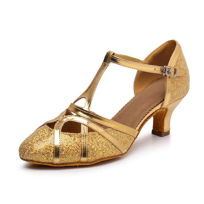 Metallic Indoor Professional Latin Dance Shoes