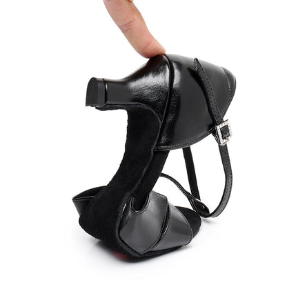 PU Leather Women's High-heeled Latin Dance Shoes
