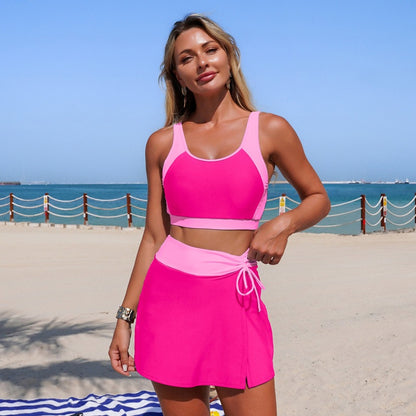 Colour Block Swim Skort Set