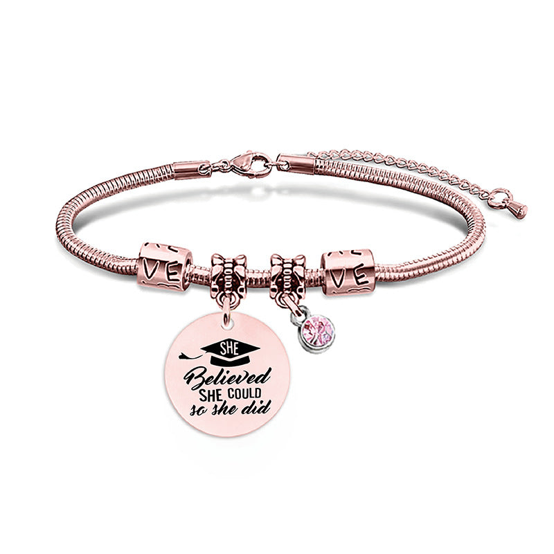 She believed she could Charm Snake Bracelet