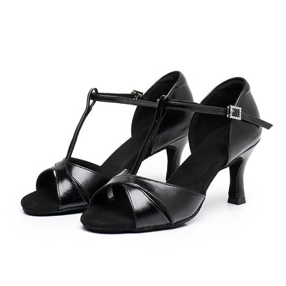 PU Leather Women's High-heeled Latin Dance Shoes