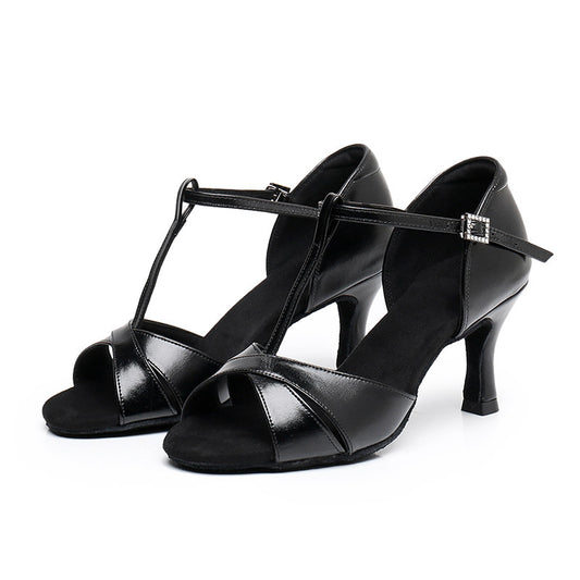 PU Leather Women's High-heeled Latin Dance Shoes