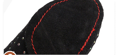 Rhinestone-encrusted women's Latin dance shoes