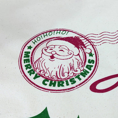 Christmas canvas gift bag double drawstring
