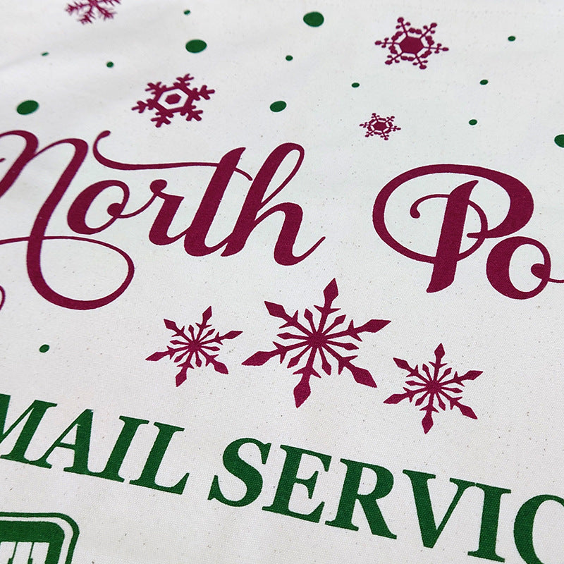 Christmas canvas gift bag double drawstring