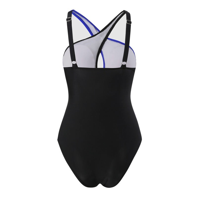Contrast Color one-piece Swimsuit