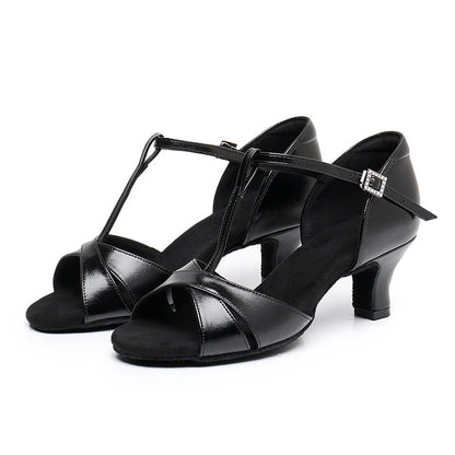 PU Leather Women's High-heeled Latin Dance Shoes