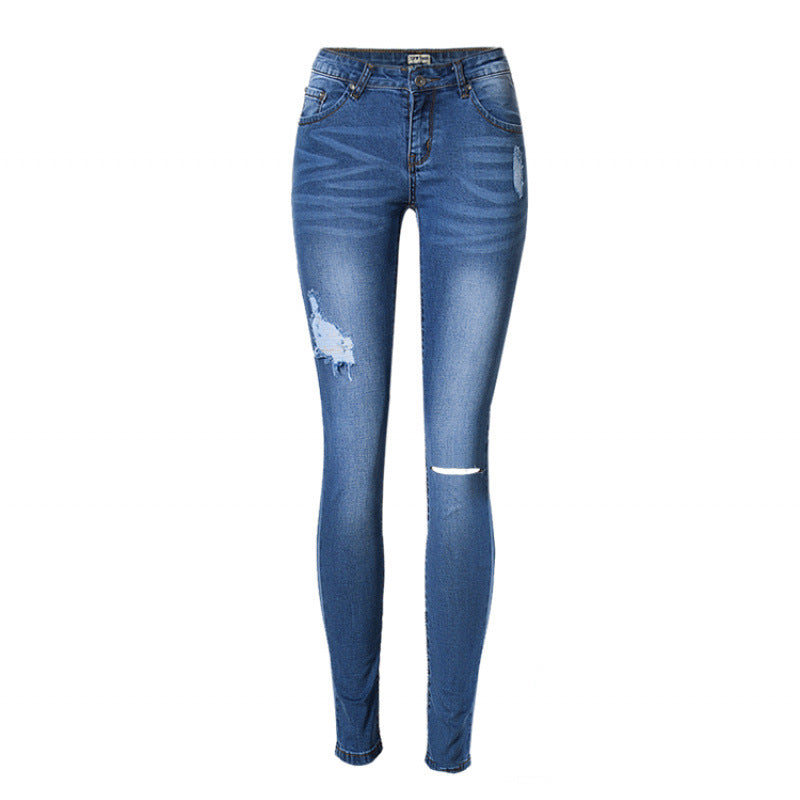Low-waisted slim-fit stretch Jeans