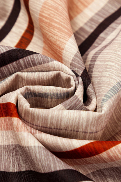 Yellow Stripe Square Neck Sleeveless Smocked Bodice Wide Leg Jumpsuit