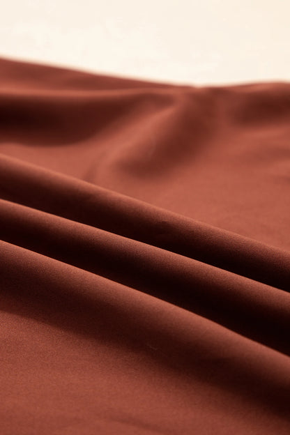 Coffee Polka Dot Print Backless Ruffled Tiered Maxi Dress